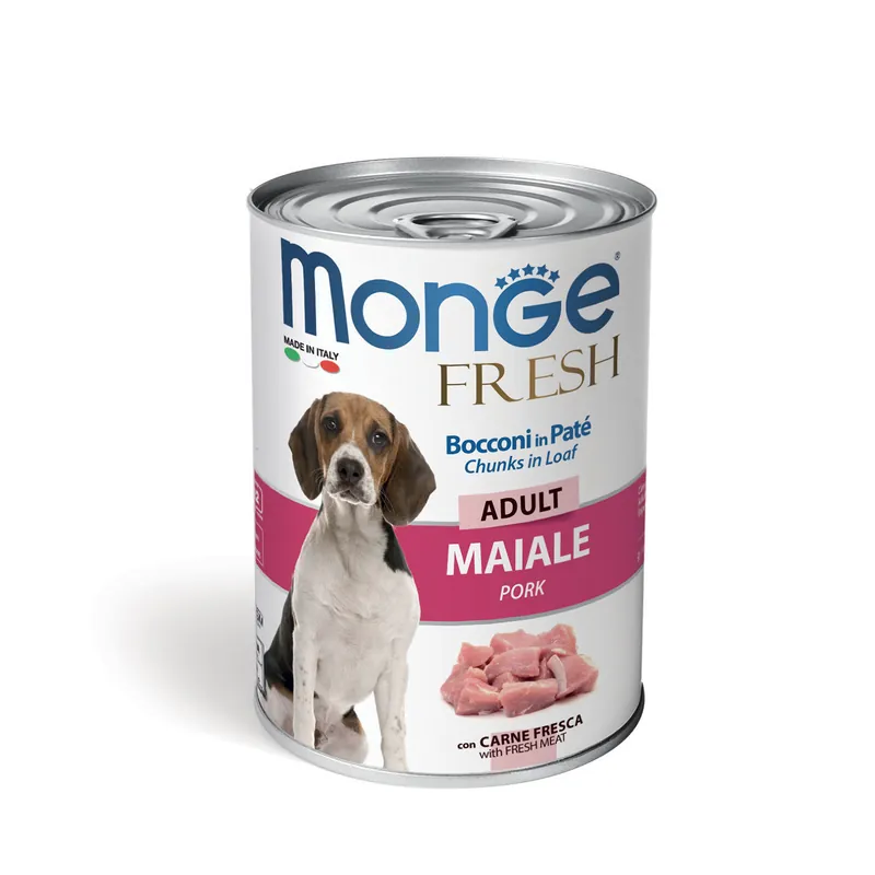 Monge Fresh Dog Adult Bocconi Paté con Maiale 400 gr L‘Isola dei Tesori Offerta Del Giorno