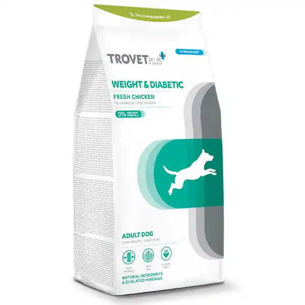 Trovet - Plus Dog Adult Weight & Diabetic Pollo Fresco Shop on line Cani Giulius Pet Shop Promozione