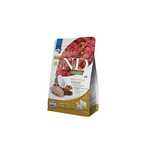 Must-Have Farmina - Natural & Delicious Medium Maxi Quinoa Skin & Coat Quaglia Cocco e Curcuma Grain Free Shop on line Cani Giulius Pet Shop