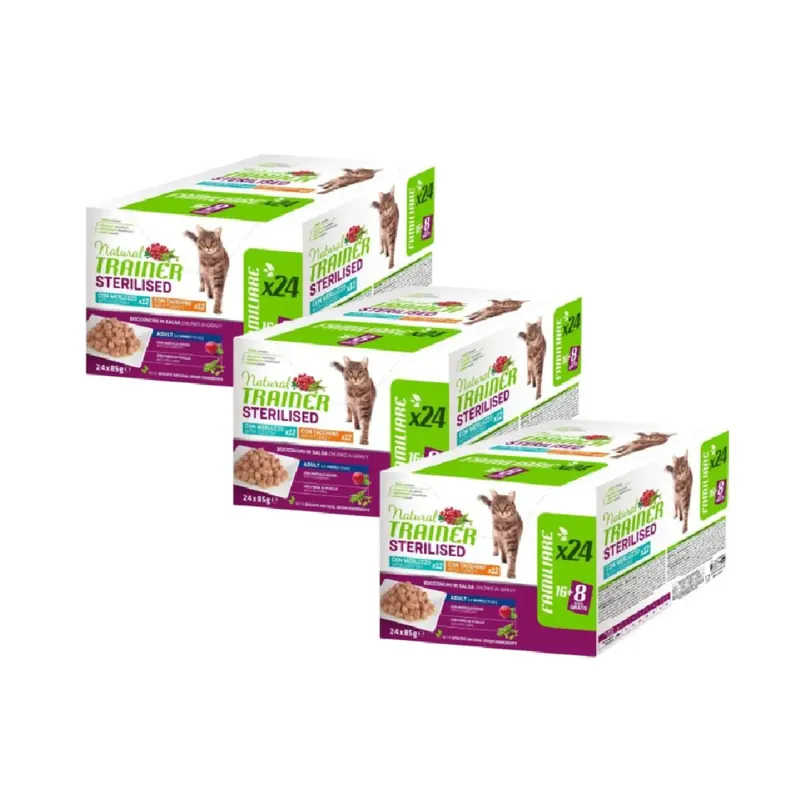 Prezzo Scontato Kit Risparmio 72x85G Natural Trainer Cat Sterilised
