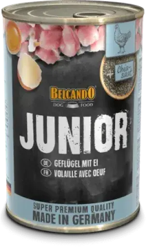 Promozione Pacco 6 Belcando Junior Alimento umido per pollame con uova per cuccioli