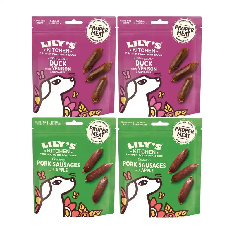 Compra Adesso Set Prova Multigusto 4x70G Lily‘s Kitchen Dog Snack Salsicette
