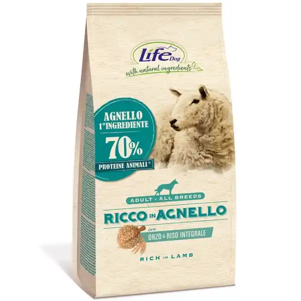 Life Pet Care - Life Dog Ricco in Agnello Shop on line Cani Giulius Pet Shop Solo Oggi