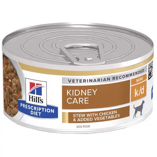 Hill‘s - Prescription Diet Canine Mini k/d Kidney Care Spezzatino con pollo e verdure Shop on line Cani Giulius Pet Shop Prezzo Di Fabbrica