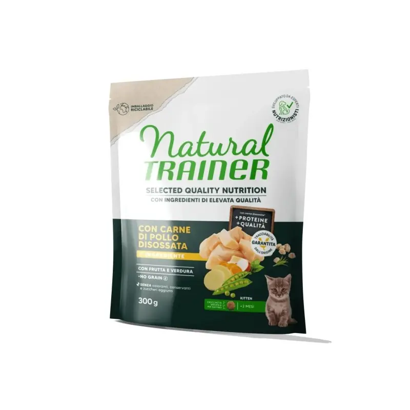 Prezzo Scontato TRAINER CAT selected quality nutrition KITTEN POLLO 300GR